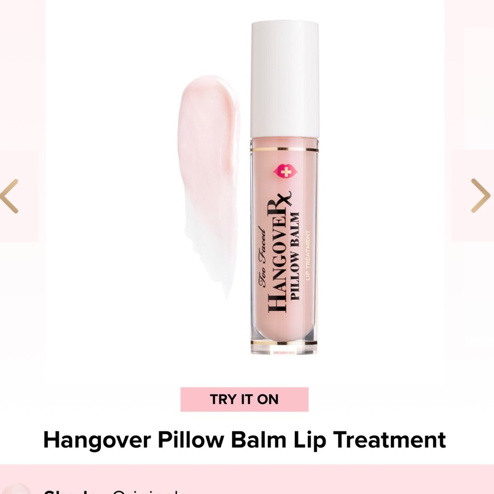Too Faced Hangover Pillow Balm Lip Treatment “Original”